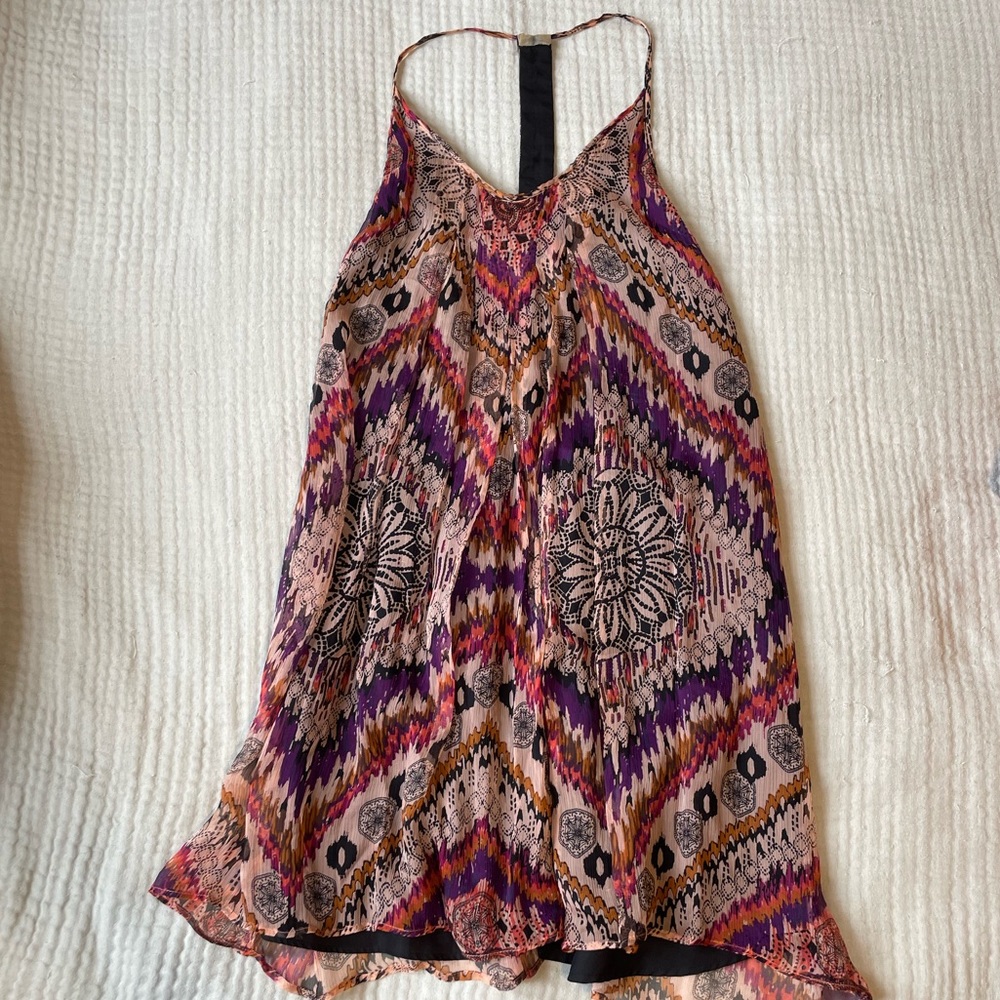 Lavender Brown Backless Dress